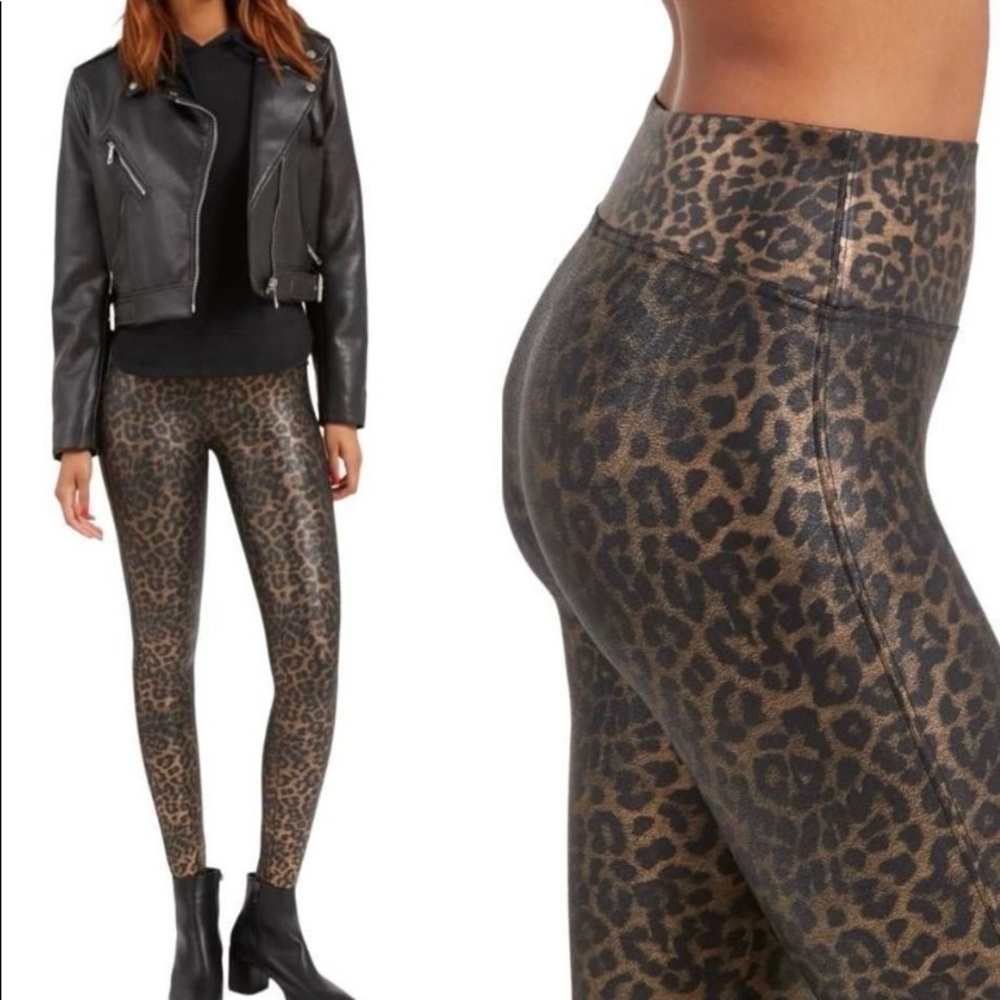 Metallic leopard Spanx size M